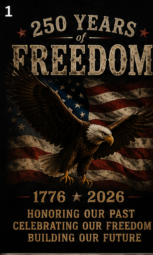 Freedom 1776-2026 Tee