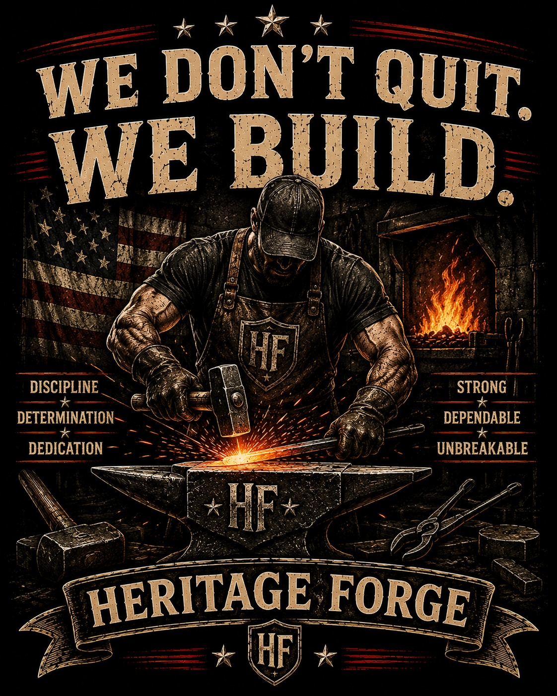 HF-V005

We Don't Quit. We Build. Tee